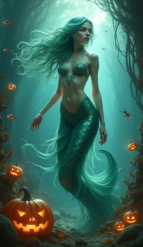 The mermaid who has the power of Helloween 