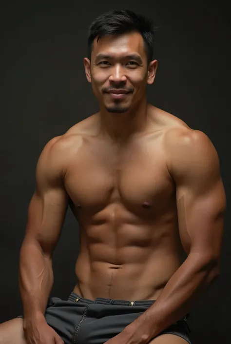 THAI ASIAN MALE COACH AUTHENTIC MALE FIGURE AGED 38 TALL 188TAKING OFF SWEATY BODY SITTING MASTURBATING