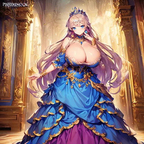 ((anime artstyle)),(Masterpiece),(Best Quality), (Super Detail),((Very Delicate and Beautiful)),(((Solo))),((full body)),(((1 princess in gorgeous princess rococo ballgown with voluminous hoop skirt))),((crinoline)),Long train,((bling-bling)),((beautiful e...