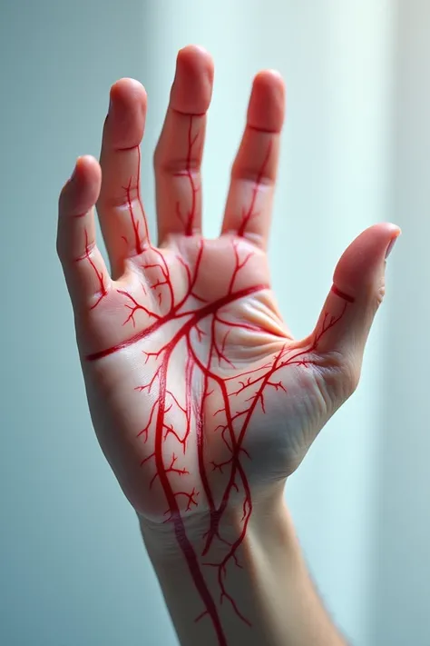 Human hand veins 