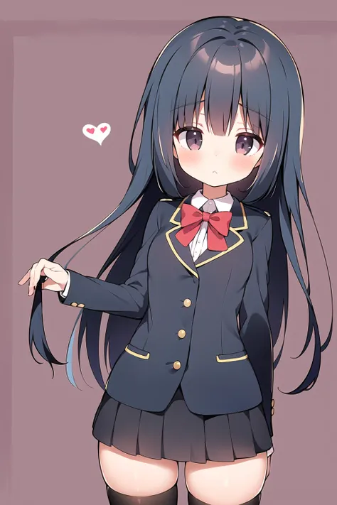  blazer uniform、(  cute background:1.3), (Extremely fine and exquisitely finished:1.3), ///,   cute girl ,   long black hair,   high school girl with visible armpits,   black tights,  (  zentangle:1.3)、