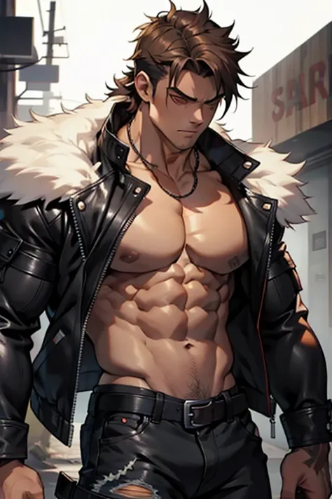 male,  wearing a tight , fluffy chest, chest up bust shot, big chest,   abs marked in 8 packs, ,  insanely inflated hips , chest, chests sin forma, broad shoulders, torn clothes ,  extremely muscular , huge lump