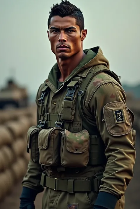 Do Cristiano Ronaldo in army clothes