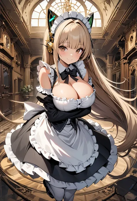   masterpiece on penis ,  top quality,  high definition,  high definition ,  high definition ,, Chobits, What is, smile,   1 girl , Alone, bangs,   bare shoulder  , chest,  Brown Eyes , Clamp (Circle) ( style ),   full body suit with beautiful details  ,  ...