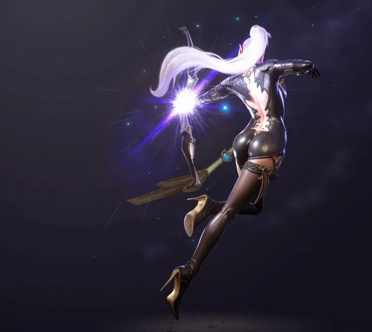 Character: A high elf archer, imbued with celestial power, gracefully ascends into the night, her bow drawn, ready to unleash a dazzling volley of starfire arrows.
Focus: This image emphasizes the archers agility and connection to celestial energy as she l...