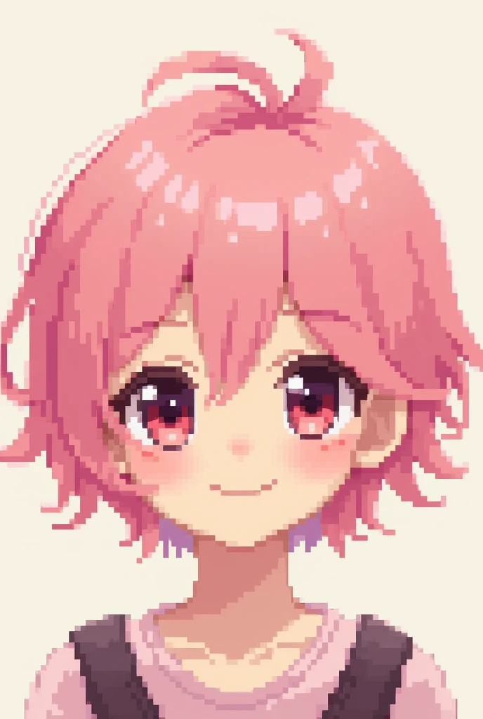 Light pink hair girl pixel art

