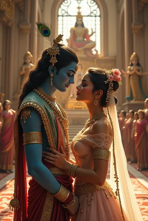 Göttliche Radha Krishna Gopi Trio – Mythische Szenen-Generator