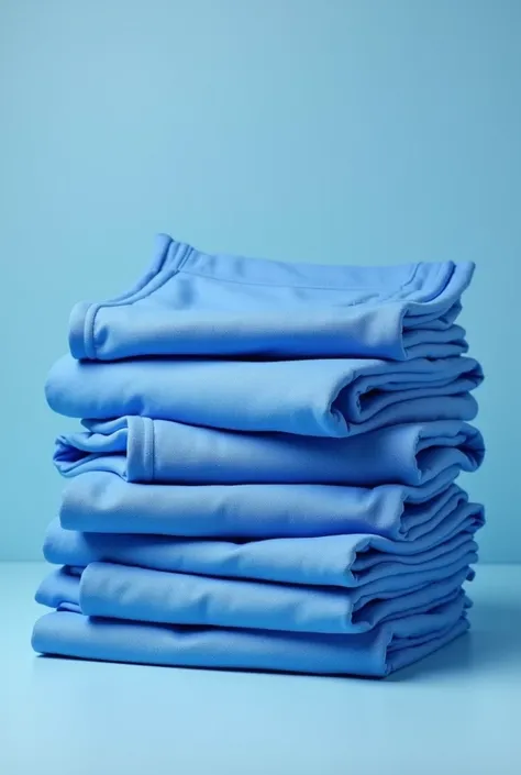 Pile of blue shirts number 10