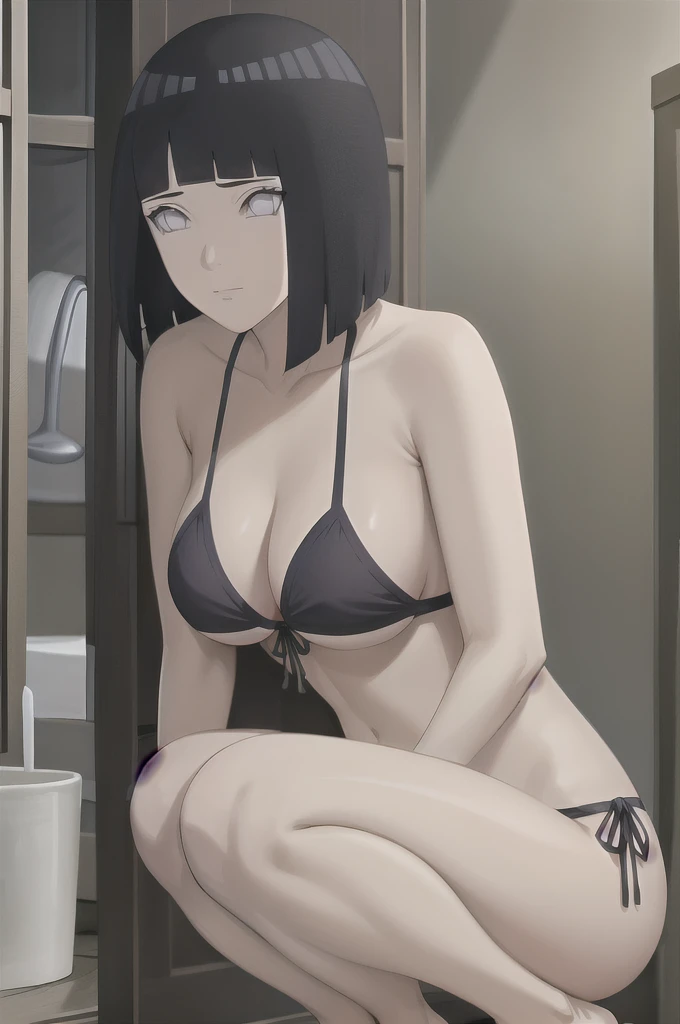 masterpiece, absurdres, hinata(boruto), 1girl, solo,mature female, bikini 