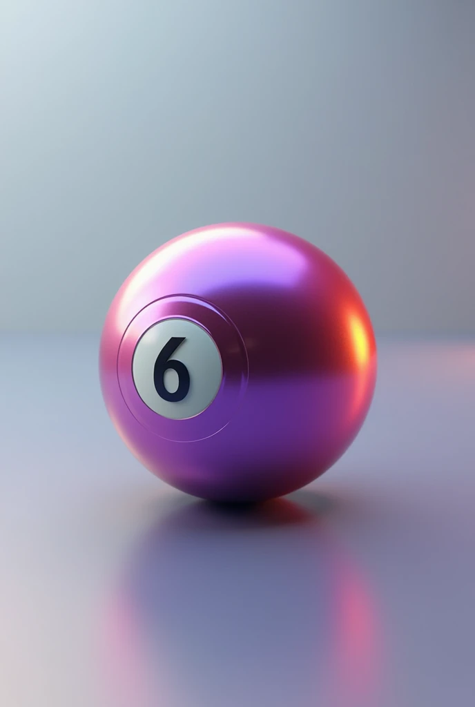 GENERATE 3D BALL LIKE POOL BALL THAT HAVE GRADINNET  with text lebel b-6