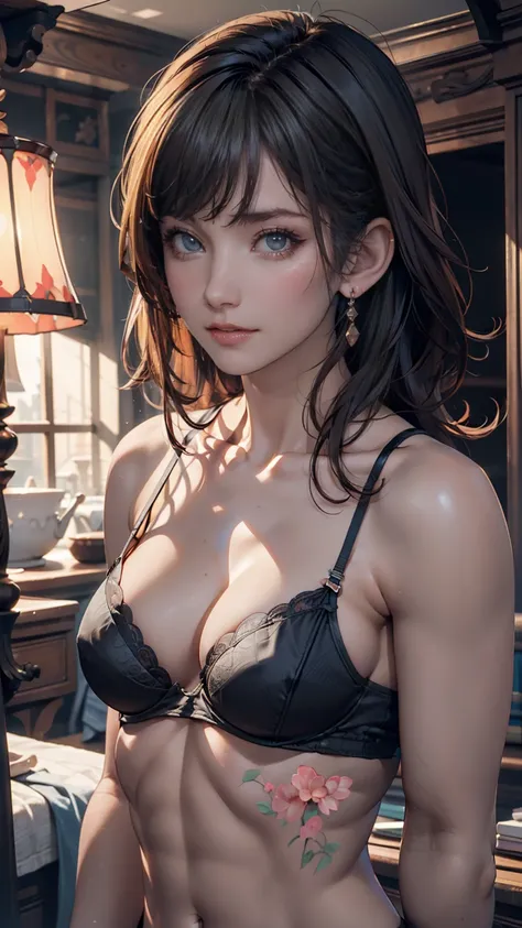 sksbrooke People, sksbrooke, nsfw, ( Masterpiece  :1.2), ( top quality:1.2),  perfect eyes,  perfect face, (  knight ),, ( chest sticking out ),  upper body,  Closeup ,  1 girl , Alone,  Brown Eyes , ( medium chest ),  tight breasts, Nipples, Complex linge...