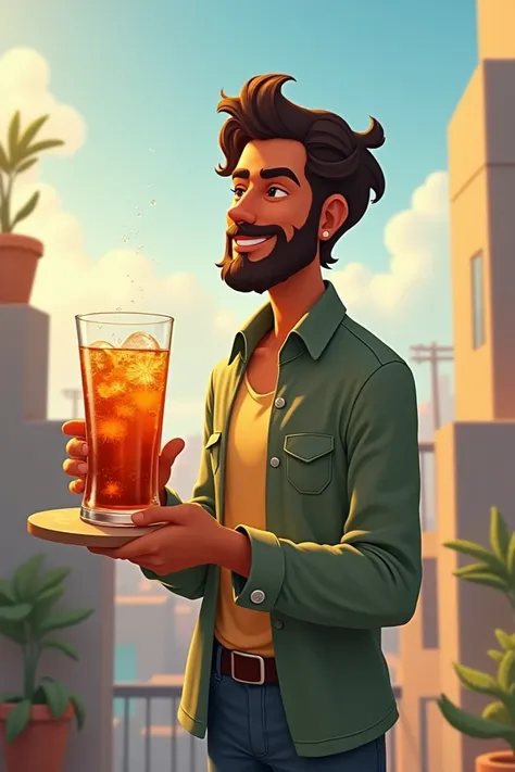 Gus miftah bring iced tea overhead