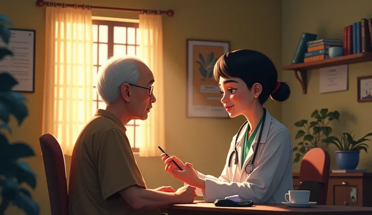  In her simple but warm practice room ,  Citra looked busy examining an elderly patient .  Her beautiful face glowed with an empathetic smile ,  gave a sense of security to anyone she met . In the corner of the room,  a small  from an underprivileged famil...