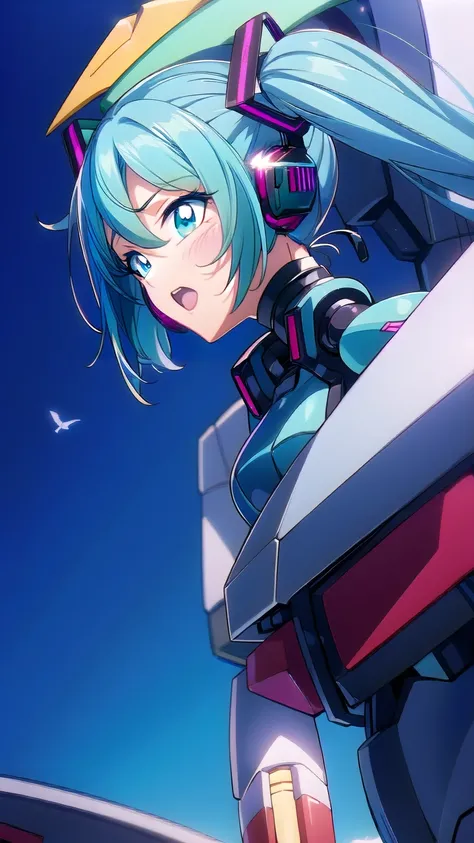  masterpiece penis , Hatsune Miku VOCALOID,  ((Mecha Girl)),  twin tails,  Light Blue Eyes, Light blue hair, Gundam&#39;s Armor,  Bodysuit , (( Angel Wings )), (Mecha Girl), (( cyberpunk )),  Ultimate Physical Beauty,  beautiful eyes,Big Breasts, Big Breas...