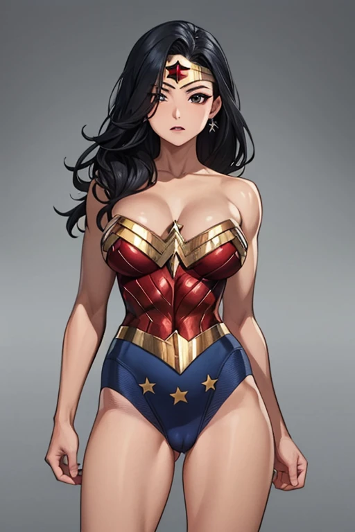 (    top quality ), (Overall view)  Back Alley,  Japanese with a cool and handsome face Beautiful Sexy Young Host 18 years old,Wonder Woman 18 years old,  toned and muscular ,  cool and handsome face ,, Hair long enough to hide one eye,  The crotch is swol...