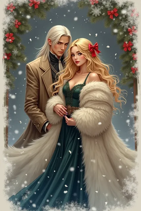 The Wattpad cover is dedicated to the novel of an incredibly beautiful young femme fatale in a fur coat, with a red bow on top of her head, an incredibly beautiful blonde, a princess of Venus and a general of the army of Earth, a very handsome, stately, co...