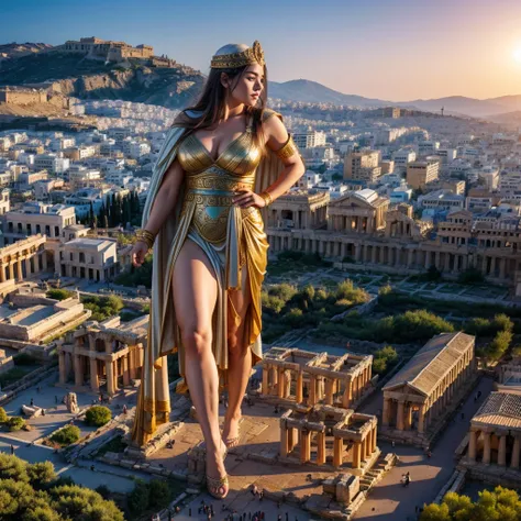 ((Giantess))、 Beautiful Greek Mythical Goddesses、Ancient Athens、Ancient Greek Cities 、Urban area、(( top quality))