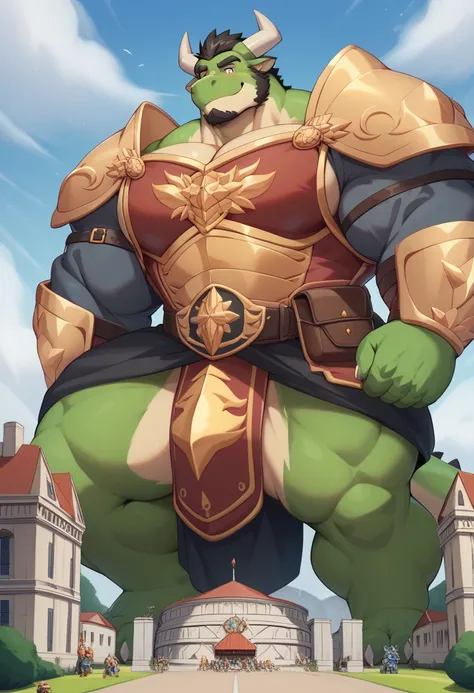 Scribble dragon face,furry(dragon),chuppy, muscular big strong muscle,( black eyebrows :1.1),(perfect eyes), green fur，Trägt eine royal clothes/armor ,（artist:takemoto arashi)，paw，（ Black beard :1.3），（royal clothes/armor :1.4) (trägt knight armor), ,(Massi...