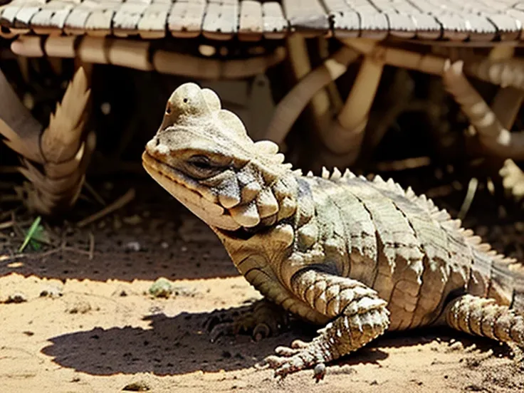 Anime Monsters、The armadillo lizard became a Pokémon character、4 short legs like lizards 、tail、