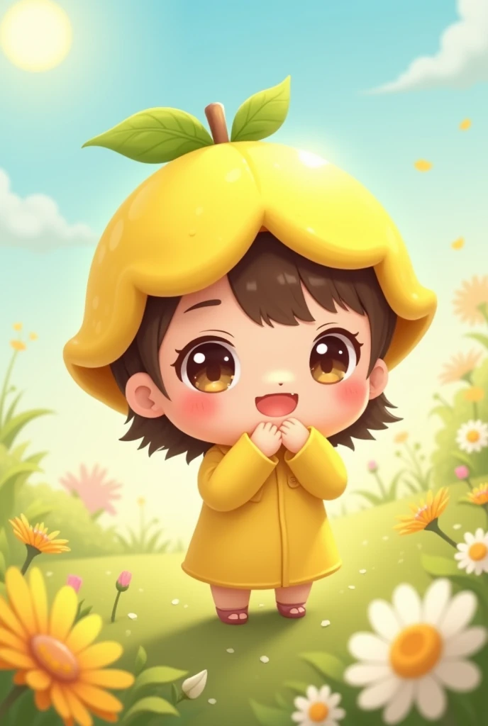 A chibi with a lemon cap