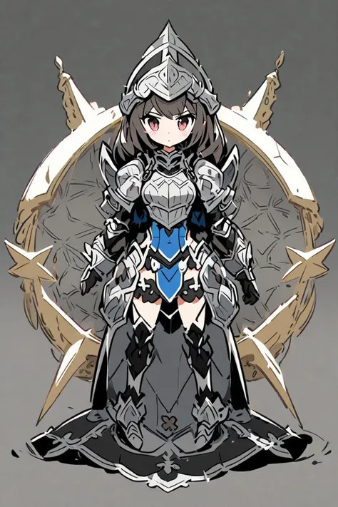  full body view　female knight　 bikini armor　cute