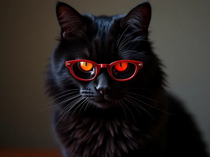 Sexy pictures of girls in their early 20s who look like black cats with red glasses