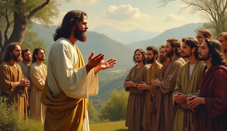 Jesus teaching the people