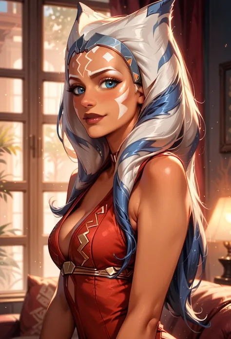 score_9, score_8_up,score_7_up, score_6_up, score_5_up, score_4_up, (realistic lighting), ahsoka tano, confident, (cute smirk:0.7), sexy look, perfect body, sexy pose.