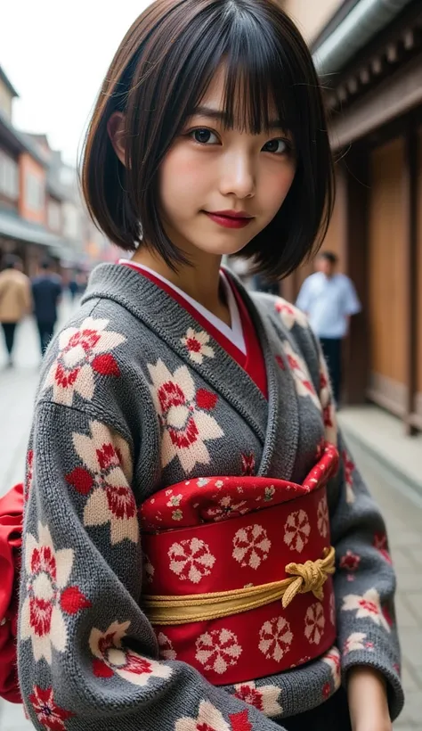 22 year old girl、((後ろ姿)) ((クオリティの高いkimono))((Kyoto cityscape ))((knit coordination ))( sexy)(きれいなお尻)
 best quality,  anatomically correct,  high detail,  very detailed,  textured skin ,  smiles, (( sexy ass))((Short Hair))(( black hair))