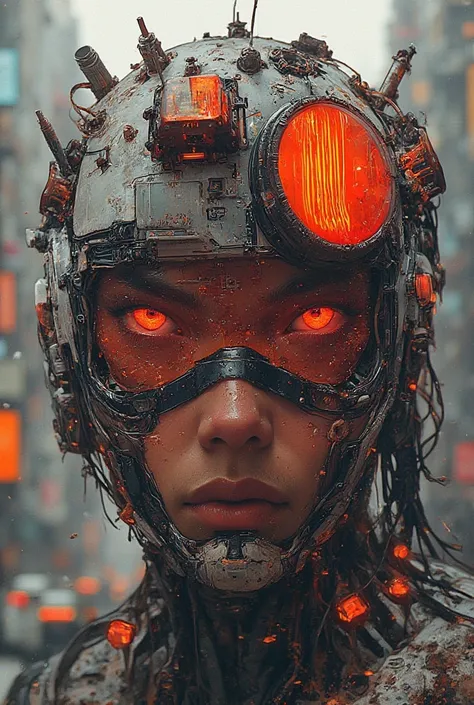 opalescence technical digital design. We are bondito, we are bondito gangsterito. perfect eyes, highest quality neo-Harajuku style embodying the mood of a post-apocalyptic world, intricate robot details, space-age outfit highlighted by sharp contrasting sh...