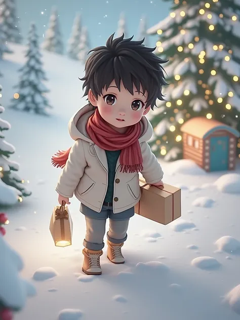 That it has a Christmas background with lights but that is not animated, something realistic 