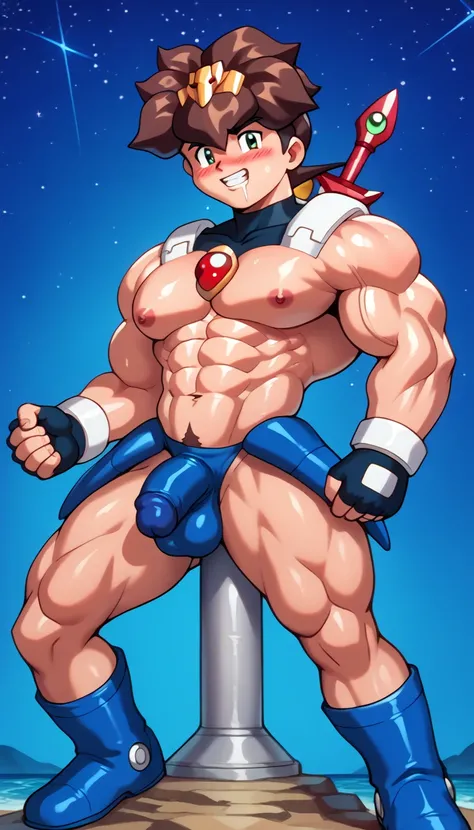  greatest masterpiece, Max Image,8k, huge muscles, impending sexual activity, sc1er6 {x} mega man {x} sc1er6 {x} mega man {x} x} x} is a good idea,Chibi, bulging muscles ,A face in pain,Excessive sweating and drooling,Ejaculate forcefully, glossy skin, shi...