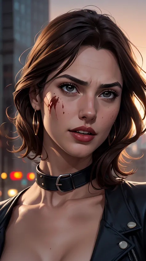  a drawing of a woman with blood on her face and a bloody collar, Charlie Bowater art style, arte da personagem charlie bowater,  Lois van Ross draws , Ross Draws 1. 0, female vampire, carmilla vampire, artgerm e rossdraws, Charlie Bowater style, vampire g...