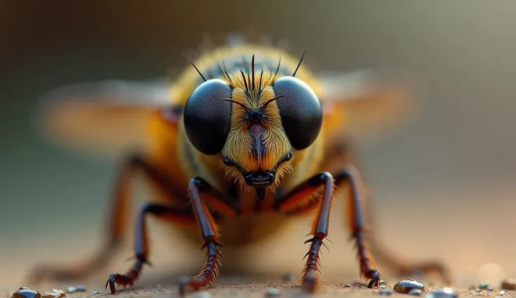 A close-up of a smartphone with an external lens attached, capturing a detailed macro shot of an insect.