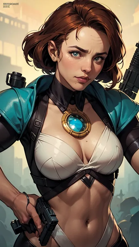 a close up of a cartoon of a woman with a gun, artegerm comic, zenoscope, Chris Moore. artegerm, by Eddie Mendoza, beautiful comic art, not artegerm style, ivan talavera and artegerm style, Artegerm and Warren Louw, artegerm e lois van baarle