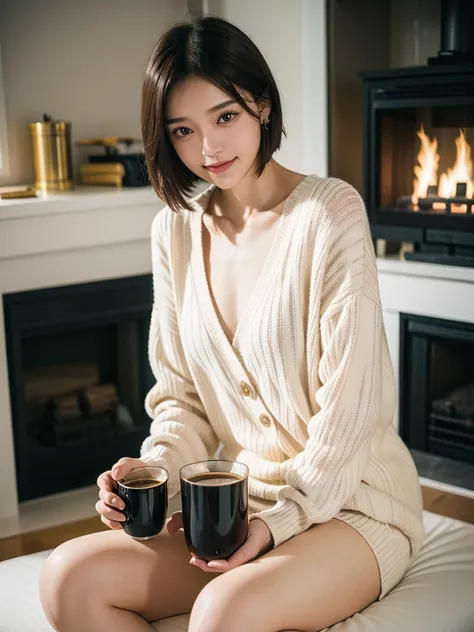 ( 21-year-old beautiful Japanese girl), ( small chest:1.5),(solo, 1 girl, textured skin,  detailed skin, High Detail ,  top quality,  super detailed,  surrealism, RAW photos ,Photographicism, Professional Lighting),(( black hair,  dark eyes, natural makeup...