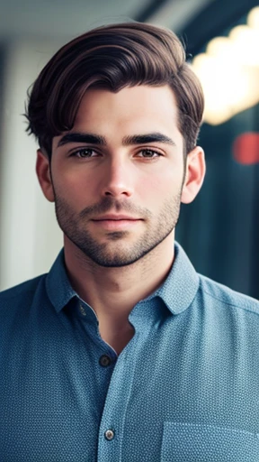 An Abramson man with short hair focused on his face 