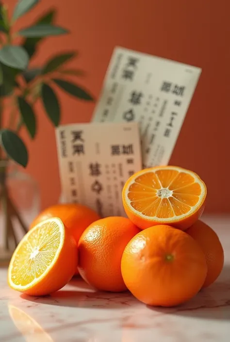 Mandarin oranges and train tickets