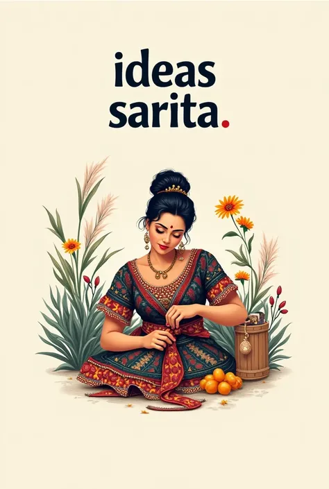 A logo that says ideas Sarita making typical costumes