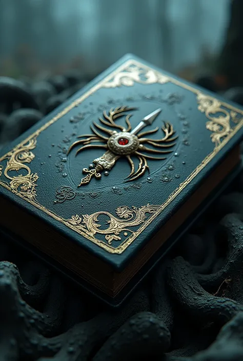 close up of a book cover that has demonic cryptic symbols on it, nightmare, highest definition, highest detail, highest quality 