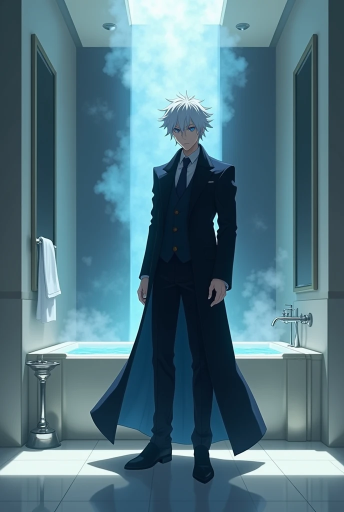 Satoru gojo in the bathroom 