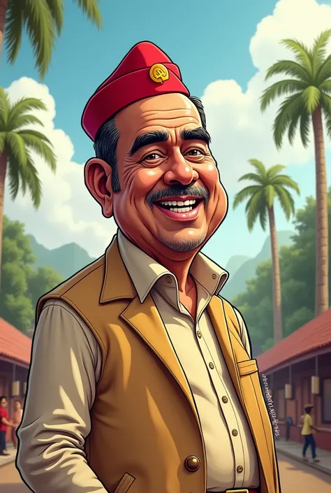 Pinarayi vijayan cartoon character,high resolution 