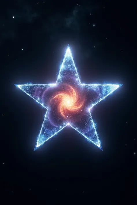 A five-pointed star with a galaxy inside
