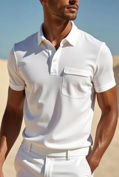 a white polo  