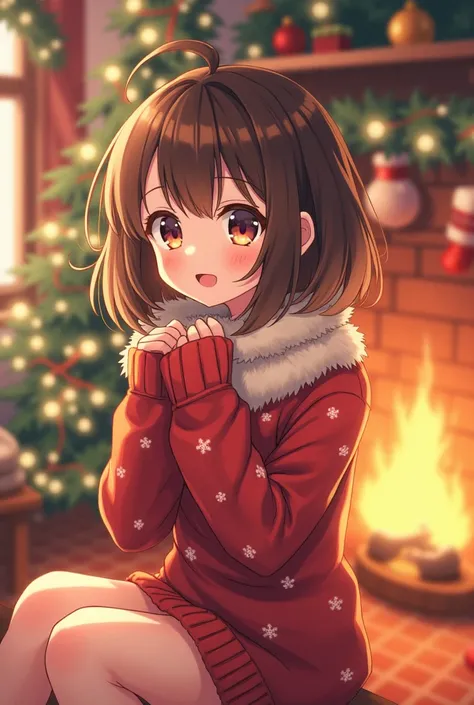 Christmas girl　There is heating all around 、Christmas girlはアニメ柄にして