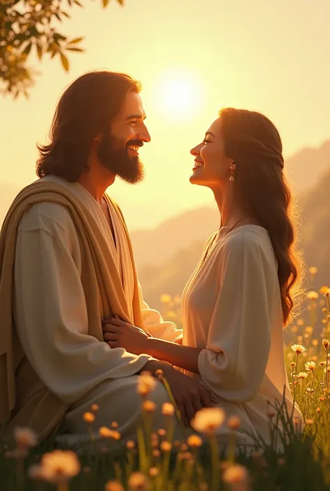 Being happy next to Jesus