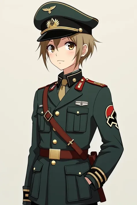 Gautier Petrov , Boy anime version ,  in German soldiers clothing