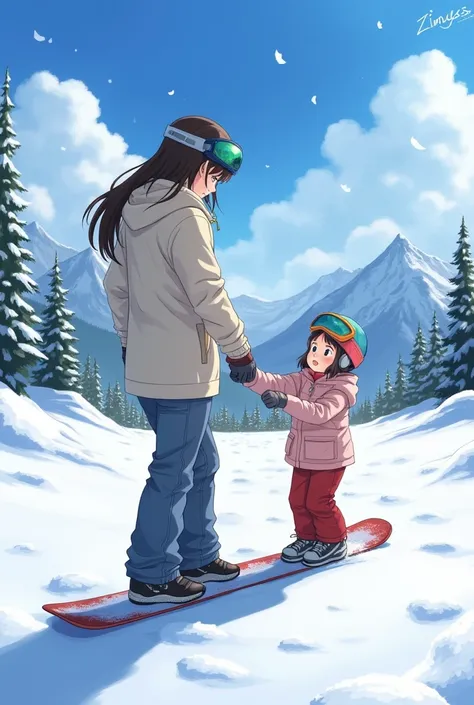  anime who are completely naked and snowboarding、Mother of a beautiful girl and her elementary school daughter 