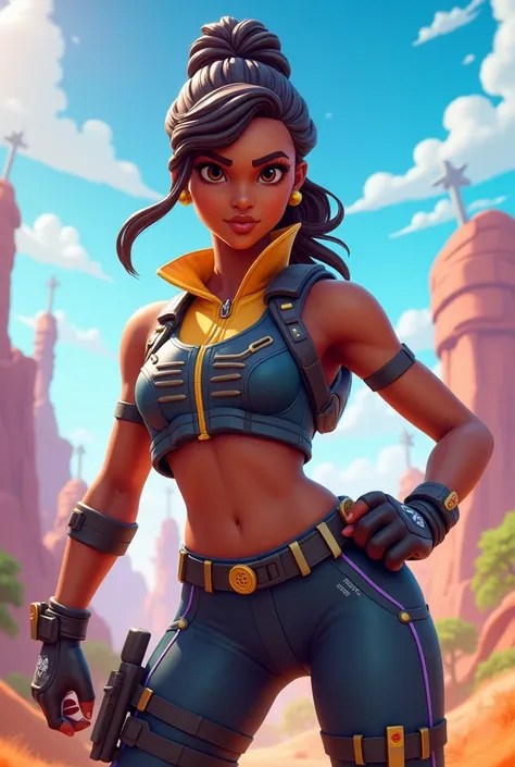 Brown skinned Fortnite girl