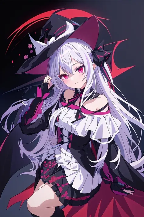  anime girl with long white hair and a black dress holding a flower, anime demon girl, gapmoe Yandere grimdark, Arte Zerochan, Yandere, Gothic anime Maiden , of desire, gapmoe Yandere, Intricate Yandere, vampire girl, lolish, Kamagurka leek, I Vampire , re...